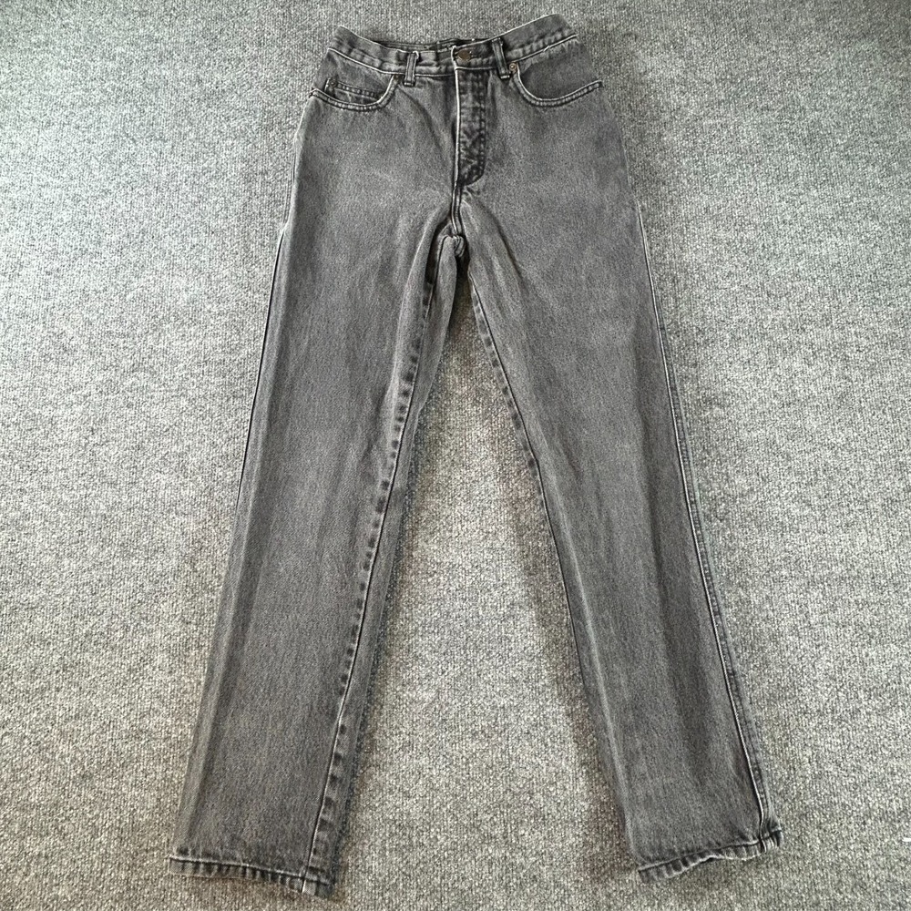 Vintage 90s GUESS by Georges Marciano Black High-Waisted Tapered Jeans Size 28